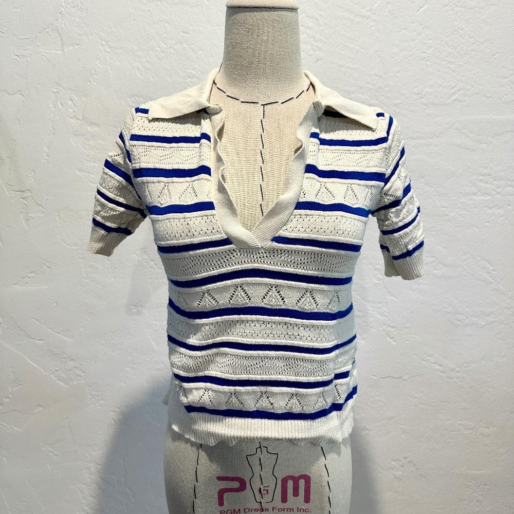 ZARA Cropped Knit Polo